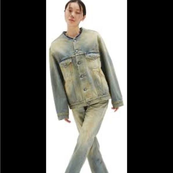 Maison Margiela Vintage Wash Blue Denim Jean Jacket Size 12 New Retails $1245 - Picture 15 of 15